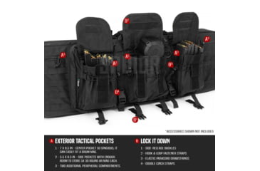 Image of Savior Equipment American Classic Double Rifle Case, 36in, Black, RB-3612DG-V1-BK