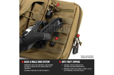 Image of Savior Equipment American Classic Double Rifle Case, 36in, Dark FDE, RB-3612DG-V1-TN