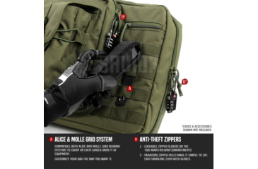 Image of Savior Equipment American Classic Double Rifle Case, 36in, OD Green, RB-3612DG-V1-OG