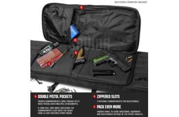 Image of Savior Equipment American Classic Double Rifle Case, 42in, Black, RB-4212DG-V1-BK