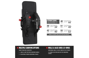 Image of Savior Equipment American Classic Double Rifle Case, 42in, Black, RB-4212DG-V1-BK