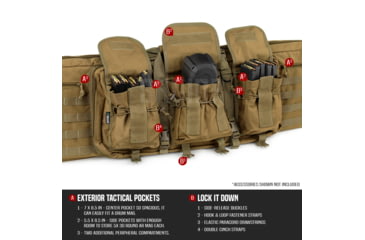 Image of Savior Equipment American Classic Double Rifle Case, 42in, Dark FDE, RB-4212DG-V1-TN