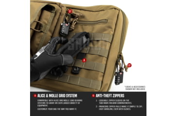 Image of Savior Equipment American Classic Double Rifle Case, 42in, Dark FDE, RB-4212DG-V1-TN