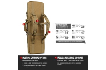 Image of Savior Equipment American Classic Double Rifle Case, 42in, Dark FDE, RB-4212DG-V1-TN