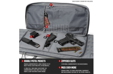 Image of Savior Equipment American Classic Double Rifle Case, 42in, Gray, RB-4212DG-V1-GS