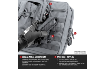 Image of Savior Equipment American Classic Double Rifle Case, 42in, Gray, RB-4212DG-V1-GS