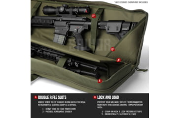 Image of Savior Equipment American Classic Double Rifle Case, 42in, OD Green, RB-4212DG-V1-OG
