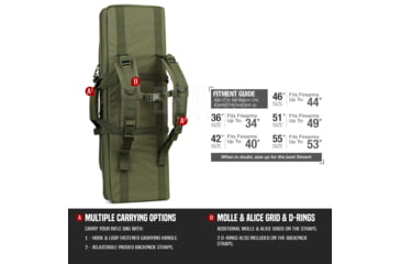 Image of Savior Equipment American Classic Double Rifle Case, 42in, OD Green, RB-4212DG-V1-OG
