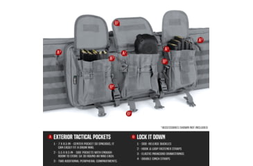 Image of Savior Equipment American Classic Double Rifle Case, 46in, Gray, RB-4612DG-V1-GS