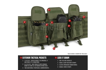 Image of Savior Equipment American Classic Double Rifle Case, 46in, OD Green, RB-4612DG-V1-OG