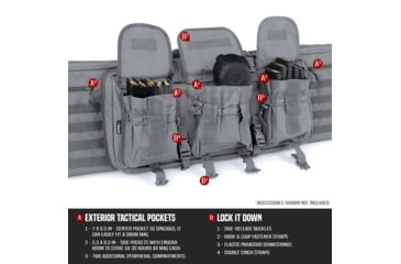 Image of Savior Equipment American Classic Double Rifle Case, 51in, Gray, RB-5112DG-V1-GS