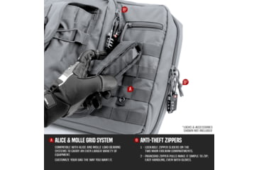Image of Savior Equipment American Classic Double Rifle Case, 51in, Gray, RB-5112DG-V1-GS