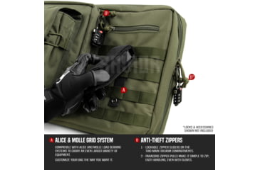Image of Savior Equipment American Classic Double Rifle Case, 51in, OD Green, RB-5112DG-V1-OG