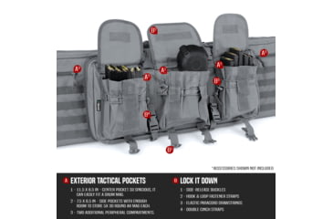 Image of Savior Equipment American Classic Double Rifle Case, 55in, Gray, RB-5512DG-V1-GS