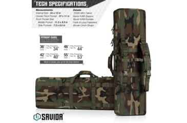 Image of Savior Equipment American Classic Double Rifle Case, M81 Woodland, 54in L x 12in H, RB-5512DG-V1-M81