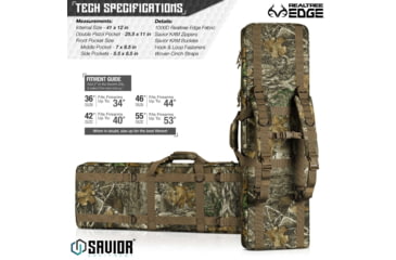 Image of Savior Equipment American Classic Double Rifle Case, Realtree Edge, 41in L x 12in H, RB-4212DG-V1-EDGE