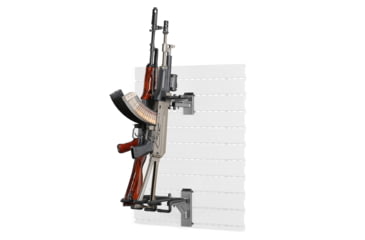 Image of Savior Equipment Angle Adjustable Rifle Wall Rack System, Gray, Barrel Rack 12 x 4 x 8, Stock Rack 12.5 x, WRS-ACC-AD3-GS