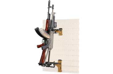 Image of Savior Equipment Angle Adjustable Rifle Wall Rack System, Tan, Barrel Rack 12 x 4 x 8, Stock Rack 12.5 x, WRS-ACC-AD3-TN