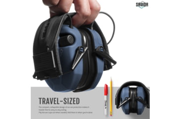 Image of Savior Equipment Apollo Electronic Sound Suppressor, Midnight Blue, Collapsed: 5.5 x 5.5 x 4, EM-APOLLO-LU