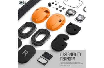 Image of Savior Equipment Apollo Electronic Sound Suppressor, Orange, Collapsed: 5.5 x 5.5 x 4, EM-APOLLO-AN