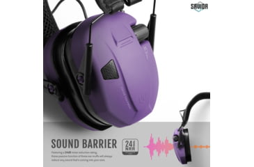 Image of Savior Equipment Apollo Electronic Sound Suppressor, Purple, Collapsed: 5.5 x 5.5 x 4, EM-APOLLO-UR
