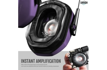 Image of Savior Equipment Apollo Electronic Sound Suppressor, Purple, Collapsed: 5.5 x 5.5 x 4, EM-APOLLO-UR