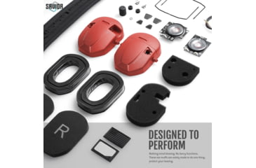 Image of Savior Equipment Apollo Electronic Sound Suppressor, Red, Collapsed: 5.5 x 5.5 x 4, EM-APOLLO-RD