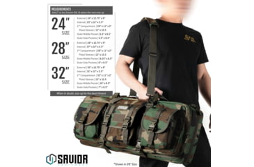 Image of Savior Equipment Camo American Classic Shorty Double Rifle Bag, M81 Woodland, 24in, RB-2412DG-V1-M81