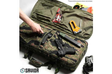 Image of Savior Equipment Camo American Classic Shorty Double Rifle Bag, Tiger Stripe, 24in, RB-2412DG-V1-TIGR