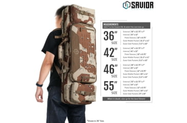 Image of Savior Equipment Camo Urban Warfare Double Rifle Bag, Chocolate Chip Camo, 36in, RB-3612DG-VER2-DBDU