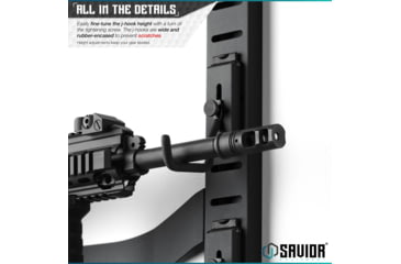 Image of Savior Equipment Horizontal Wall Rack, Black, RK-ARC5FG-WM-BK