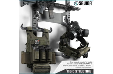 Image of Savior Equipment Horizontal Wall Rack, Gray, RK-ARC5FG-WM-GS