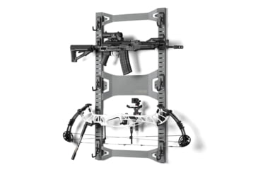 Image of Savior Equipment Horizontal Wall Rack w/10 Hooks, Grey, 43.5in H x 22.3in W x 0.75in D, RK-ARC5FG-WM-GS