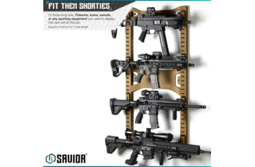 Image of Savior Equipment Horizontal Wall Rack, RAL 8000 Tan, RK-ARC5FG-WM-TN