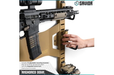 Image of Savior Equipment Horizontal Wall Rack, RAL 8000 Tan, RK-ARC5FG-WM-TN