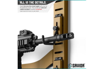 Image of Savior Equipment Horizontal Wall Rack, RAL 8000 Tan, RK-ARC5FG-WM-TN