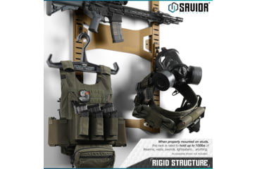 Image of Savior Equipment Horizontal Wall Rack, RAL 8000 Tan, RK-ARC5FG-WM-TN