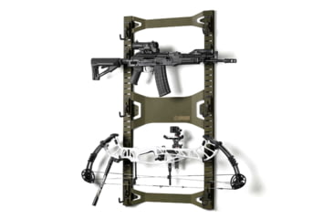 Image of Savior Equipment Horizontal Wall Rack w/10 Hooks, Green, 43.5in H x 22.3in W x 0.75in D, RK-ARC5FG-WM-OG