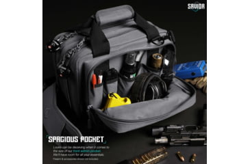 Image of Savior Equipment Mini Range Bag, Gray, 12.5 x 8.5 x 3.25in, RA-DGSPWS-MINI-GS