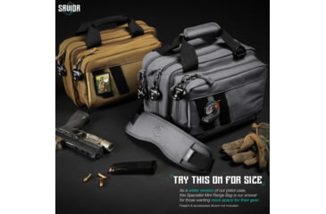 Image of Savior Equipment Mini Range Bag, Gray, 12.5 x 8.5 x 3.25in, RA-DGSPWS-MINI-GS