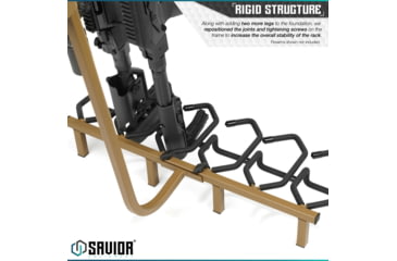 Image of Savior Equipment Mobile Firearm Rack, RAL 8000 Tan, RK-RIF6-ST-TN