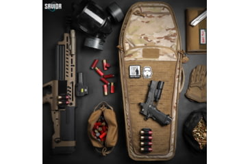 Image of Savior Equipment MULTICAM T.G.B Coffin Covert Single Rifle Case, 34in, Multicam Arid, RB-COVERT34-SS-MCID