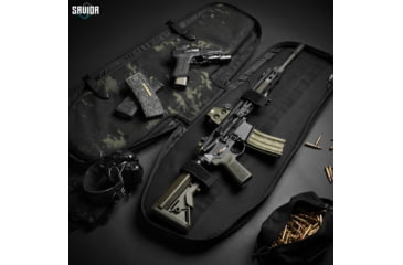 Image of Savior Equipment MULTICAM T.G.B Coffin Covert Single Rifle Case, 34in, Multicam Black, RB-COVERT34-SS-MCB