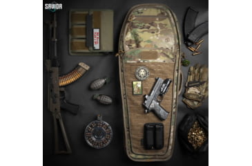 Image of Savior Equipment Multicam T.G.B Coffin Covert Single Rifle Case, Multicam Original, 34in H x 13in L x 3in W, RB-COVERT34-SS-MCOG