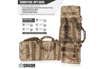 Image of Savior Equipment MULTICAM Urban Warfare Double Rifle Case, 42in, Multicam Arid, RB-4212DG-VER2-MCID