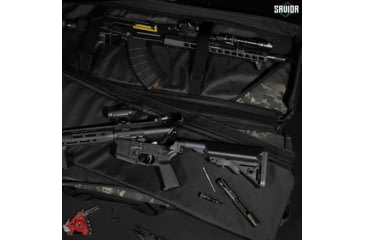 Image of Savior Equipment MULTICAM Urban Warfare Double Rifle Case, 46in, Multicam Black, RB-4612DG-VER2-MCB
