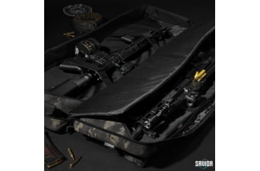 Image of Savior Equipment MULTICAM Urban Warfare Double Rifle Case, 51in, Multicam Black, RB-5112DG-VER2-MCB