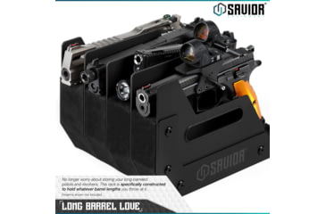 Image of Savior Equipment Pistol Rack, 4-Slot, Black, RK-HAND-XFOUR-BK