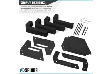 Image of Savior Equipment Pistol Rack, 4-Slot, Black, RK-HAND-XFOUR-BK