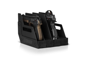 Image of Savior Equipment Pistol Rack, 4-Slot, Black, RK-HAND-XFOUR-BK